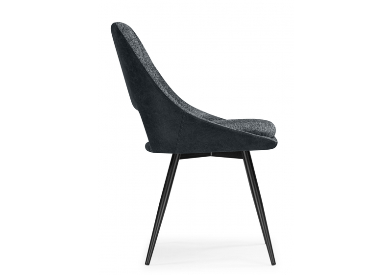 Стул на металлокаркасе, Avianus вращающийся темно-серый / черный