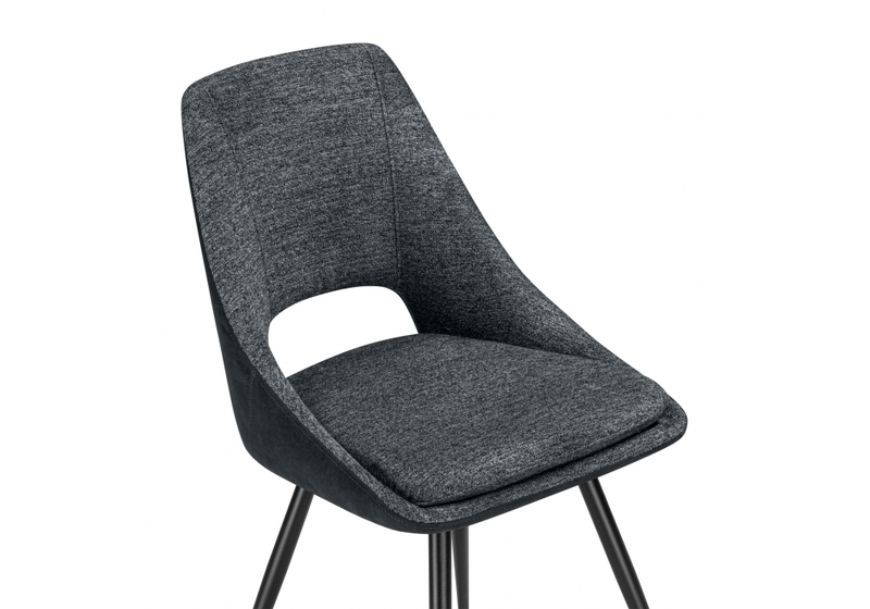 Стул на металлокаркасе, Avianus вращающийся темно-серый / черный