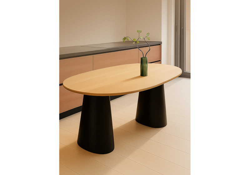 Стол деревянный, Ares дуб / черный