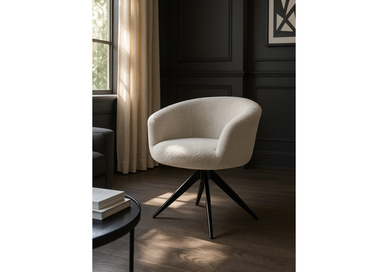 Стул на металлокаркасе, Solomon 1 вращающийся светло-бежевый / черный