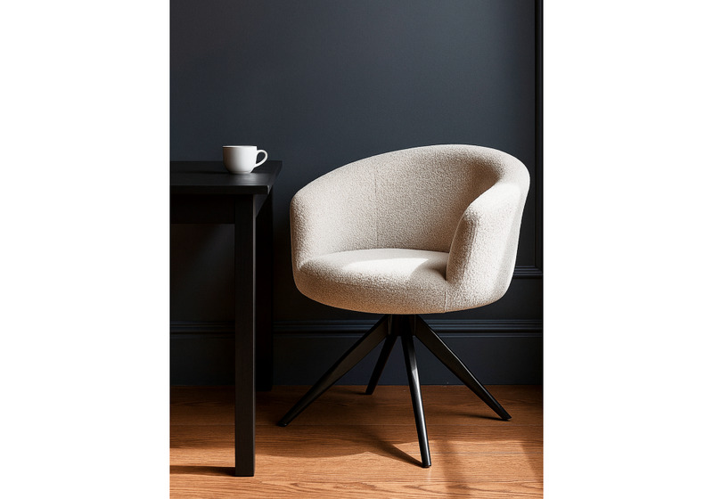 Стул на металлокаркасе, Solomon 1 вращающийся светло-бежевый / черный