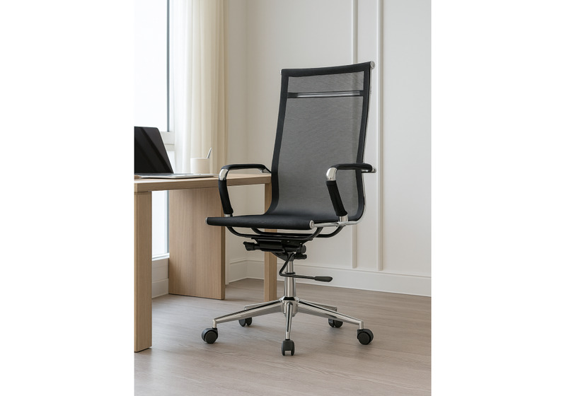 Офисное кресло, Reus черная сетка / хром