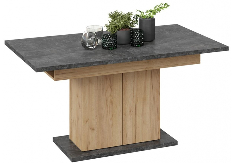 Стол деревянный, Детройт Тип 1 дуб крафт золотой / ателье темное