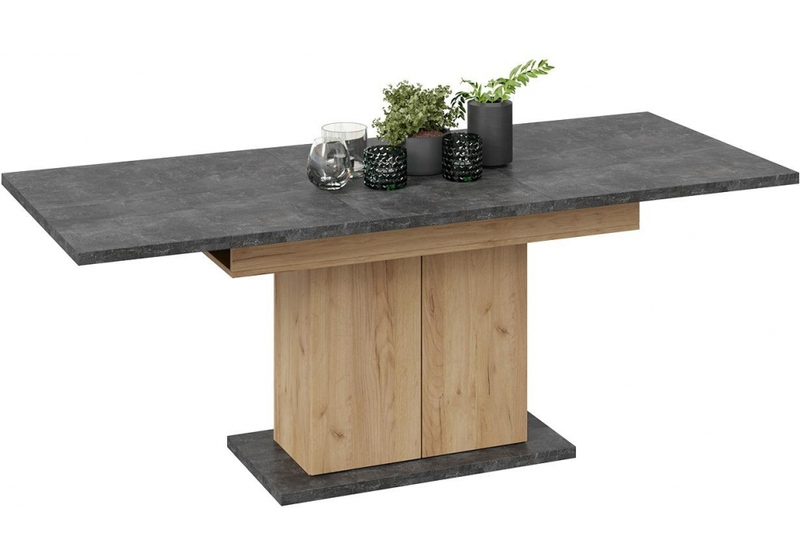 Стол деревянный, Детройт Тип 1 дуб крафт золотой / ателье темное