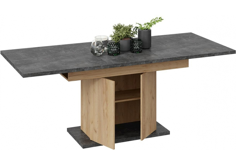 Стол деревянный, Детройт Тип 1 дуб крафт золотой / ателье темное