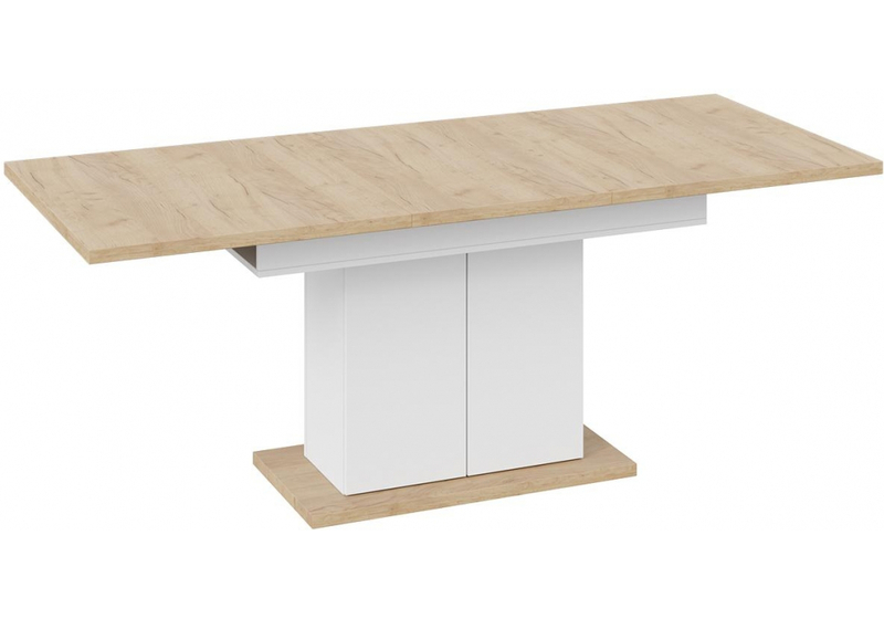 Стол деревянный, Детройт Тип 1 белый / дуб крафт золотой