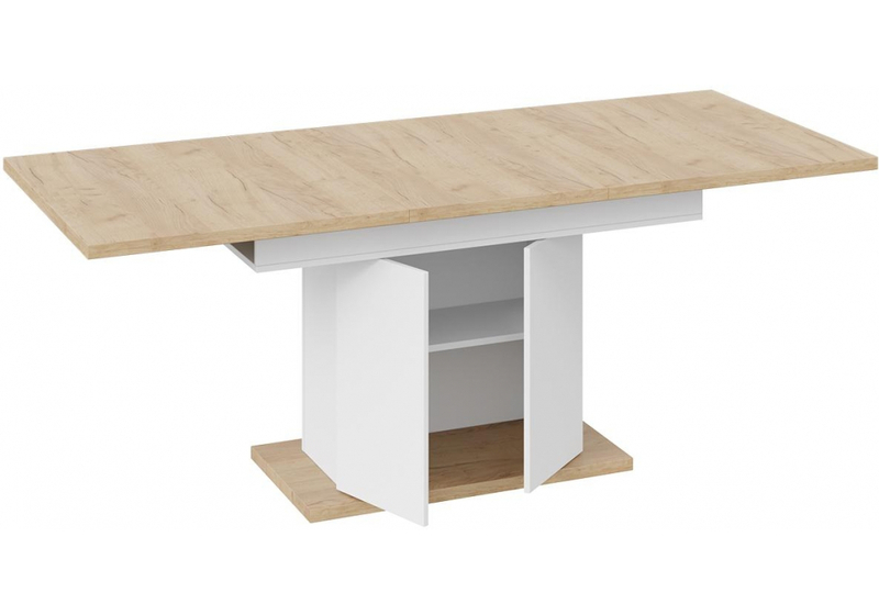 Стол деревянный, Детройт Тип 1 белый / дуб крафт золотой