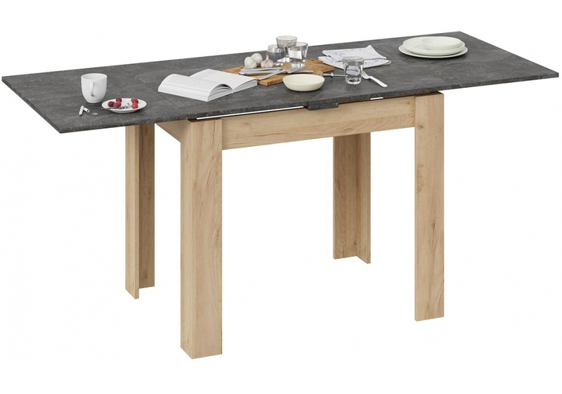 Стол деревянный, Промо Тип 3 дуб крафт золотой / ателье темное