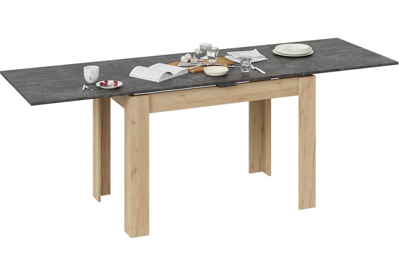 Стол деревянный, Промо Тип 4 дуб крафт золотой / ателье темное