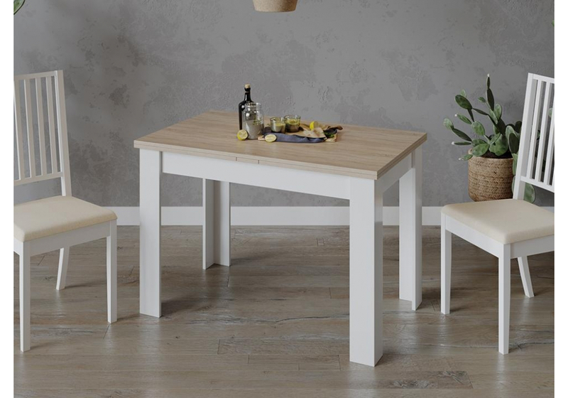 Стол деревянный, Промо Тип 4 белый / дуб сонома светлый