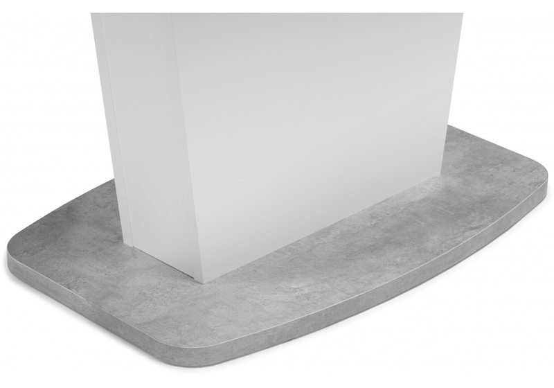 Стол деревянный, Комфорт цемент светлый / белый