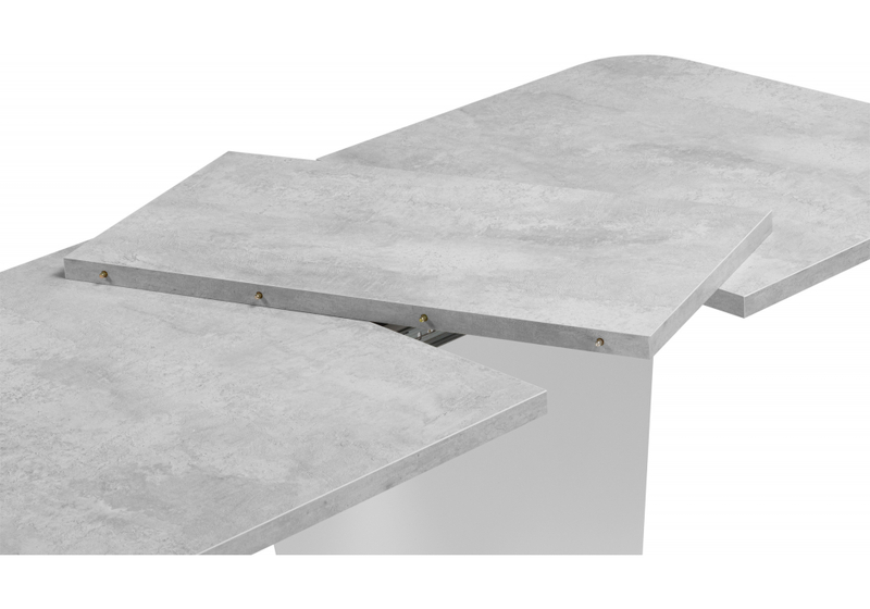 Стол деревянный, Комфорт цемент светлый / белый