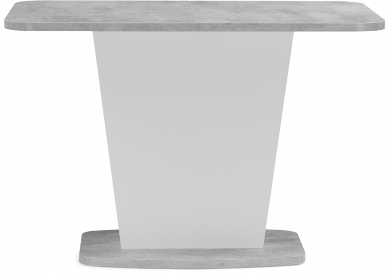 Стол деревянный, Комфорт цемент светлый / белый