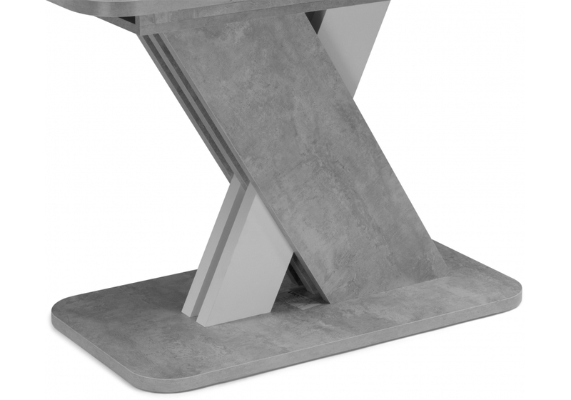 Стол деревянный, Аврора цемент светлый / белый