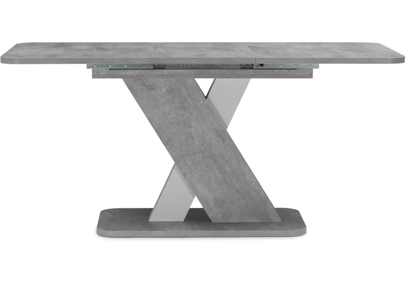 Стол деревянный, Аврора цемент светлый / белый