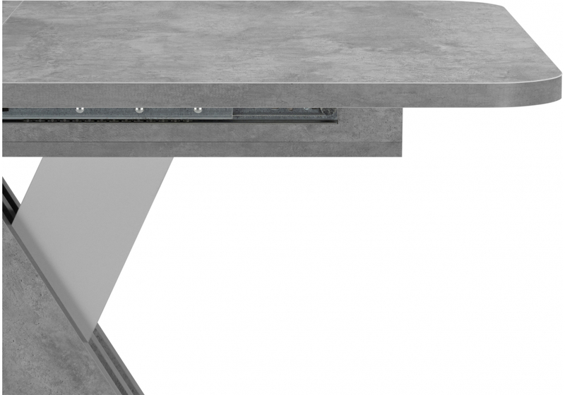 Стол деревянный, Аврора цемент светлый / белый