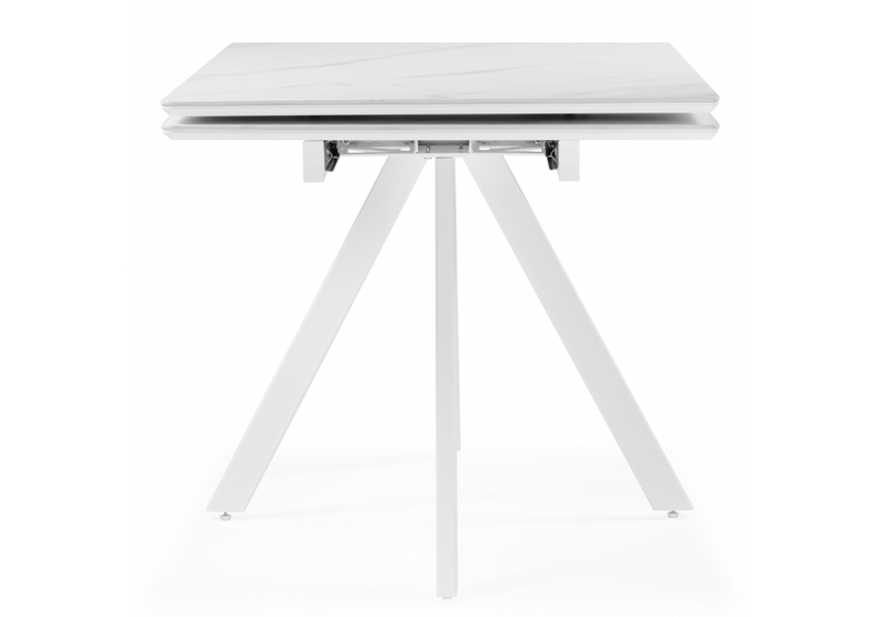 Керамический стол, Вилли 140 (200) х 80 белый мрамор alpin white / snow white / белый