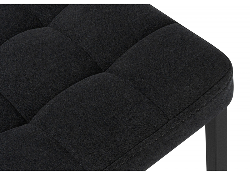 Барный стул, Лофт микровелюр катания блэк / черный матовый