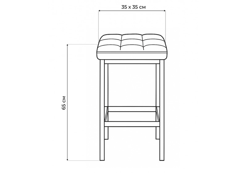 Барный стул, Лофт кож.зам. d6 / черный матовый