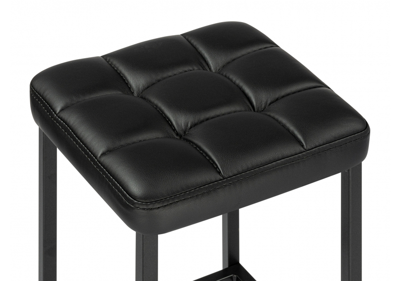 Барный стул, Лофт кож.зам. d6 / черный матовый