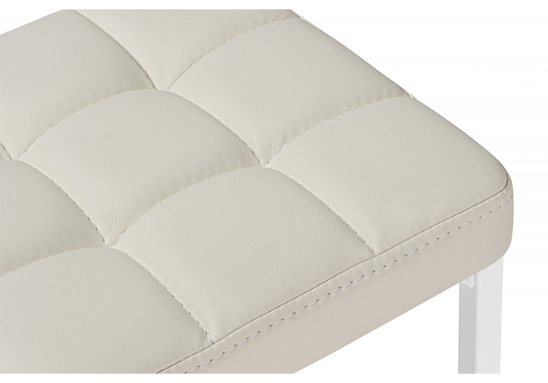 Барный стул, Лофт кож.зам. линкольн белый / белый матовый