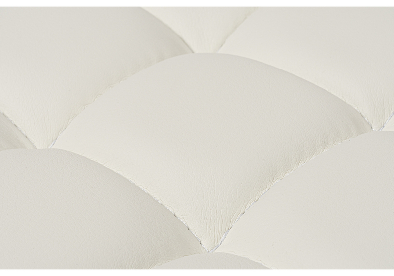 Барный стул, Лофт кож.зам. линкольн белый / белый матовый