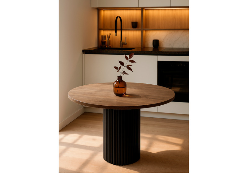 Стол деревянный, Барел 110 орех кантри / черный