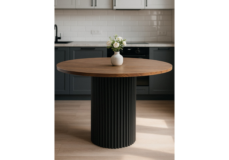 Стол деревянный, Барел 110 орех кантри / черный