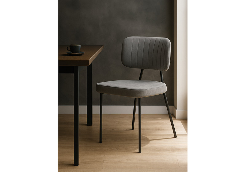 Стул на металлокаркасе, Вакао антрацитовый brendy stone 28 / черный