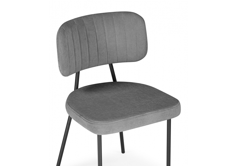 Стул на металлокаркасе, Вакао антрацитовый brendy stone 28 / черный