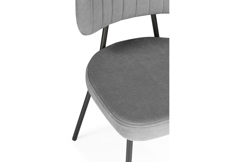 Стул на металлокаркасе, Вакао антрацитовый brendy stone 28 / черный