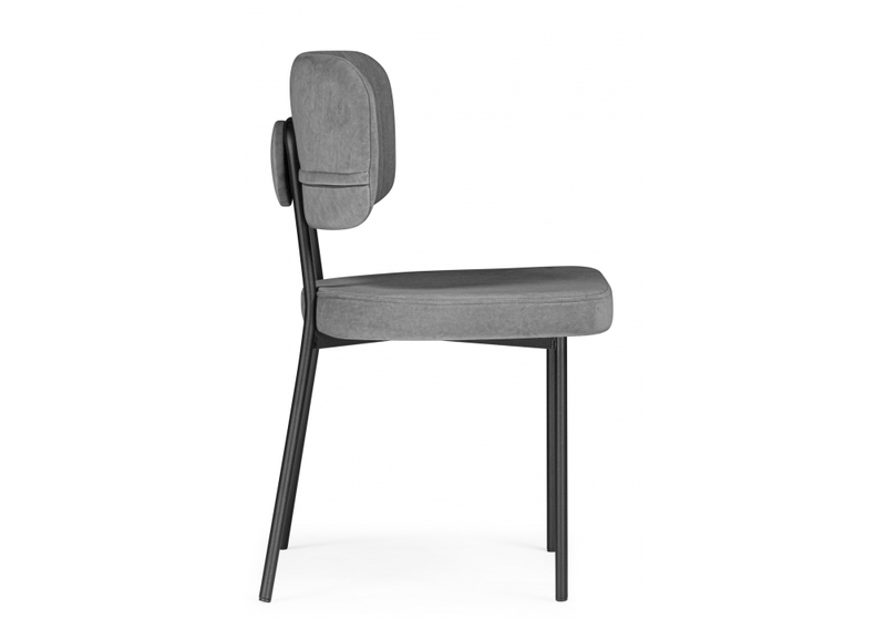 Стул на металлокаркасе, Вакао антрацитовый brendy stone 28 / черный