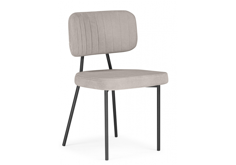 Стул на металлокаркасе, Вакао латте brendy smoke 04 / черный