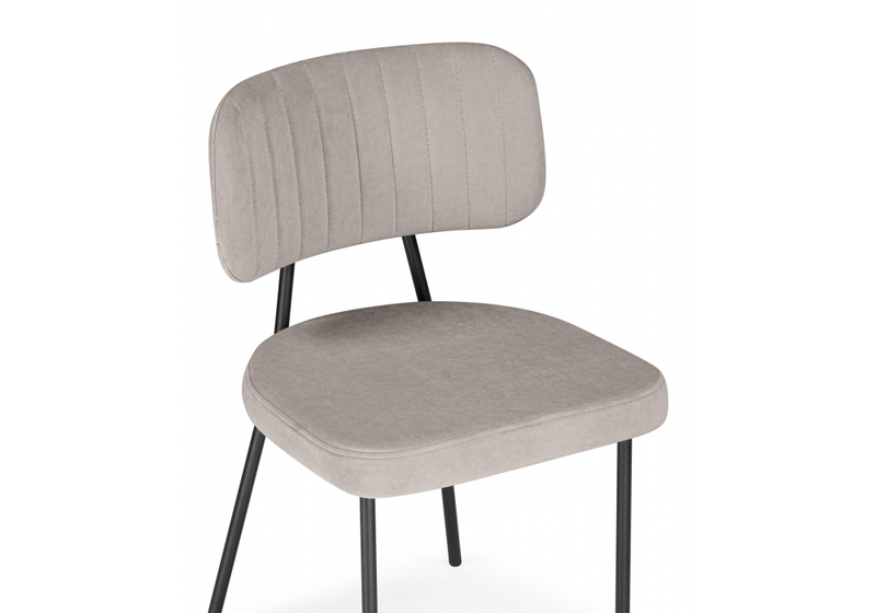 Стул на металлокаркасе, Вакао латте brendy smoke 04 / черный