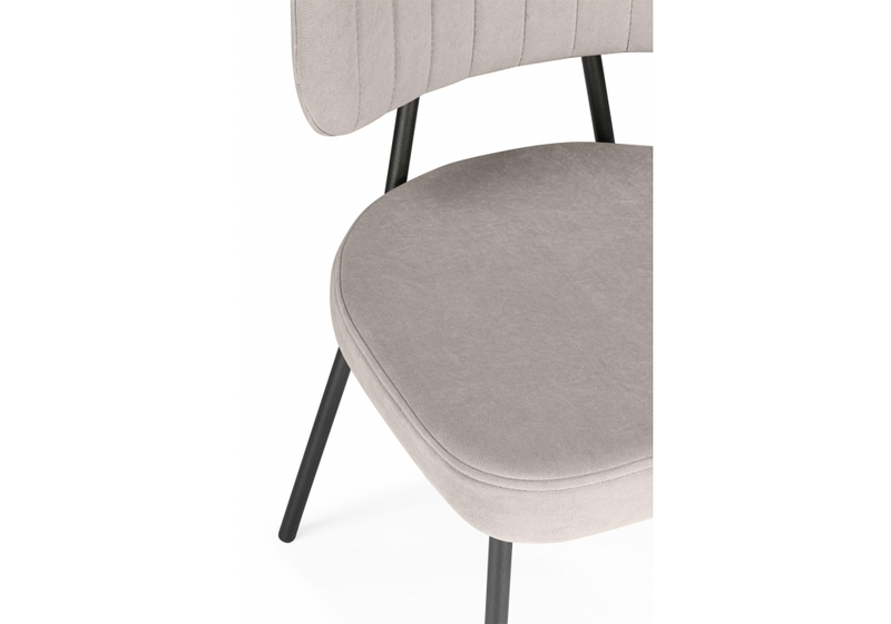 Стул на металлокаркасе, Вакао латте brendy smoke 04 / черный