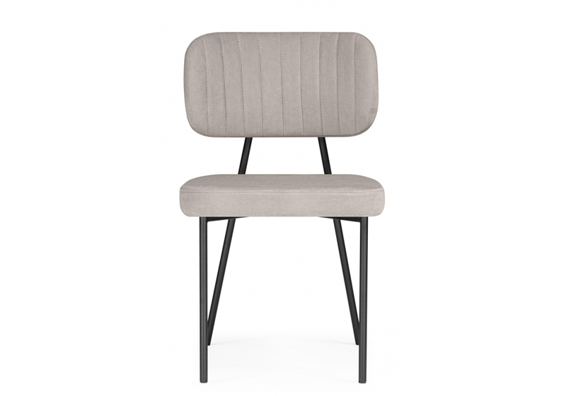 Стул на металлокаркасе, Вакао латте brendy smoke 04 / черный