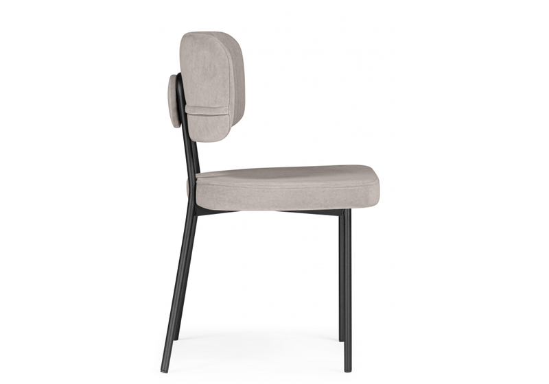 Стул на металлокаркасе, Вакао латте brendy smoke 04 / черный