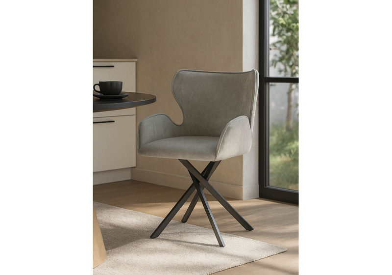 Стул на металлокаркасе, Карлайл антрацитовый brendy stone 28 / черный