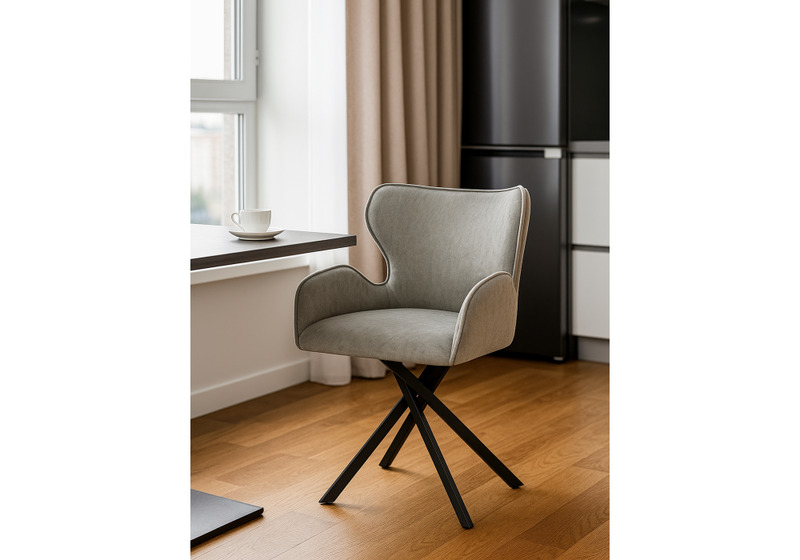 Стул на металлокаркасе, Карлайл антрацитовый brendy stone 28 / черный