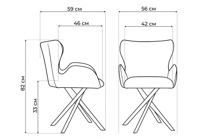 Стул на металлокаркасе, Карлайл антрацитовый brendy stone 28 / черный