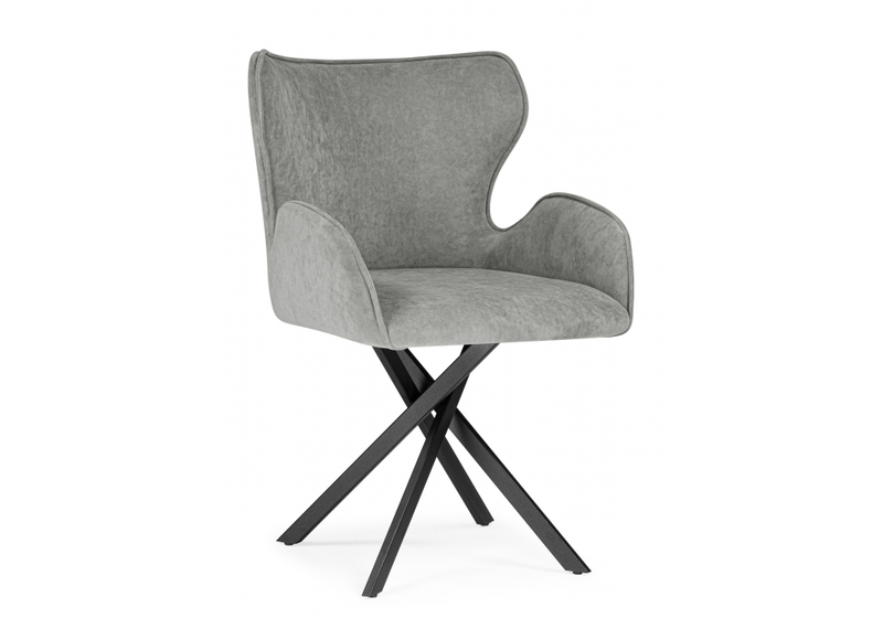 Стул на металлокаркасе, Карлайл антрацитовый brendy stone 28 / черный