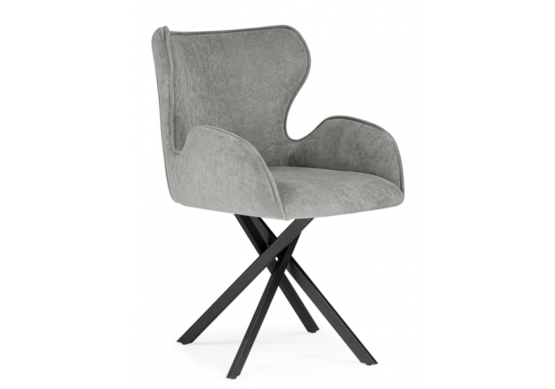 Стул на металлокаркасе, Карлайл антрацитовый brendy stone 28 / черный