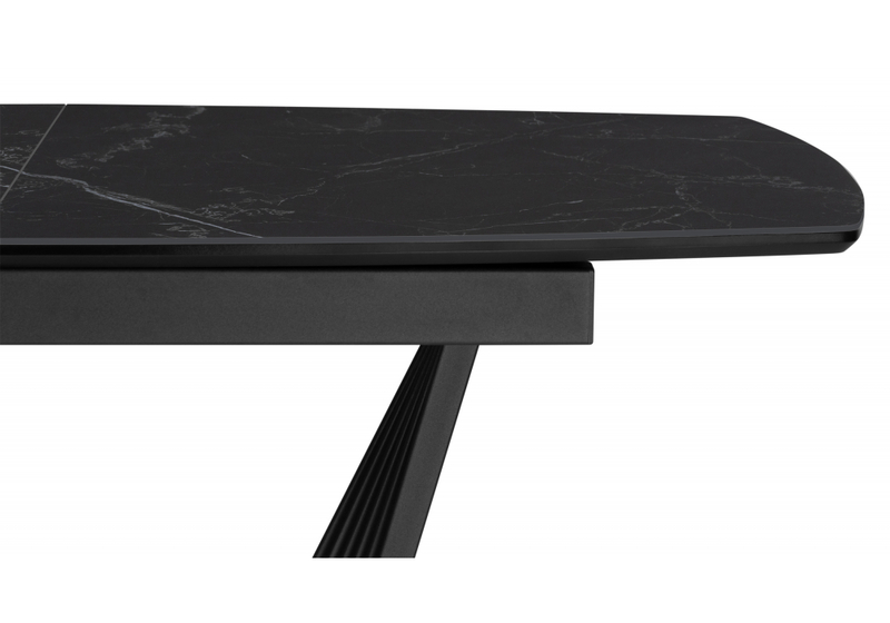 Керамический стол, Вейл 140(180)х80 черный мрамор shakespeare black / черный