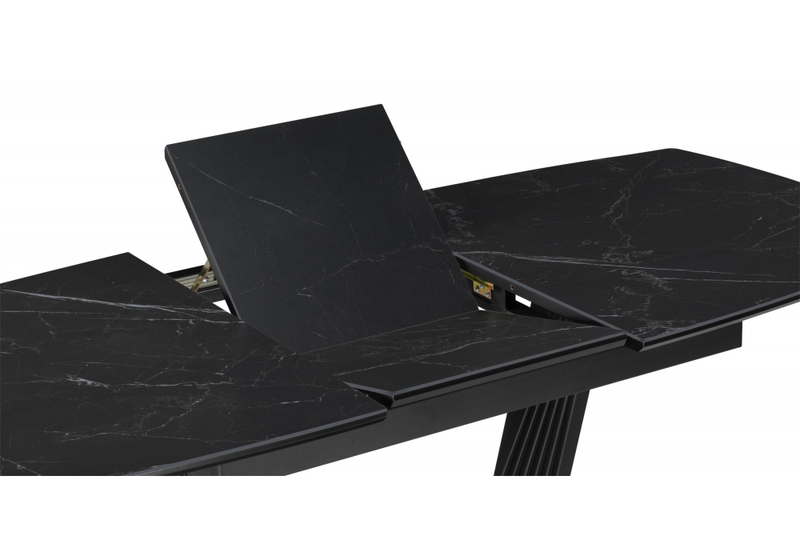 Керамический стол, Вейл 140(180)х80 черный мрамор shakespeare black / черный