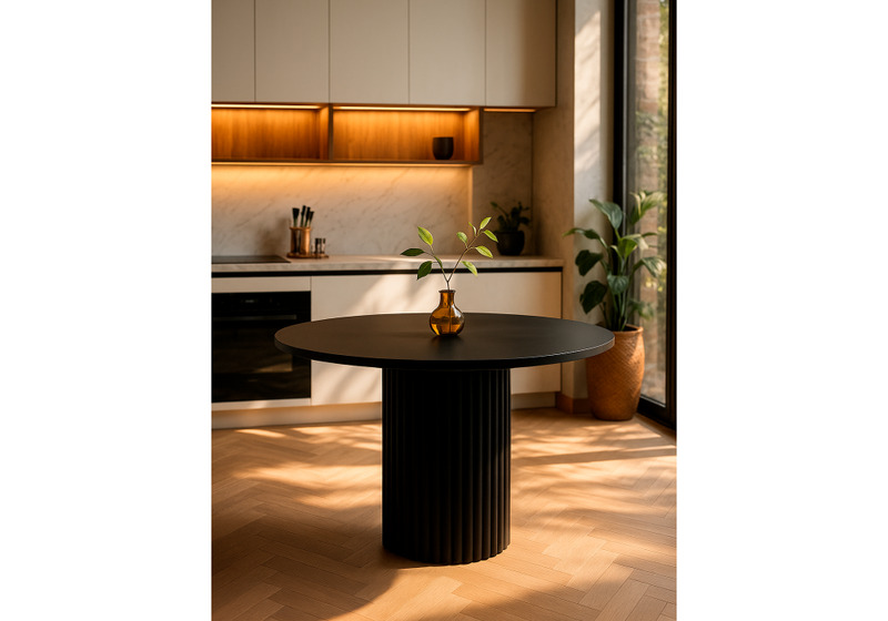 Стол деревянный, Барел 110 черный / черный