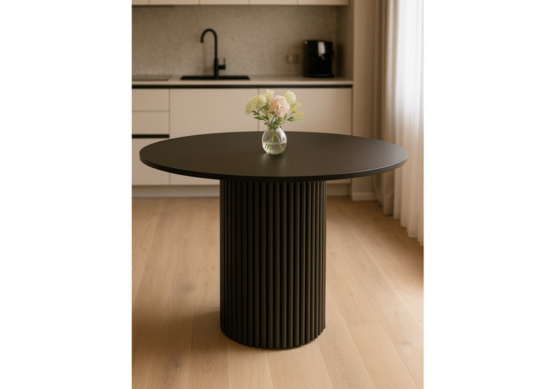 Стол деревянный, Барел 110 черный / черный