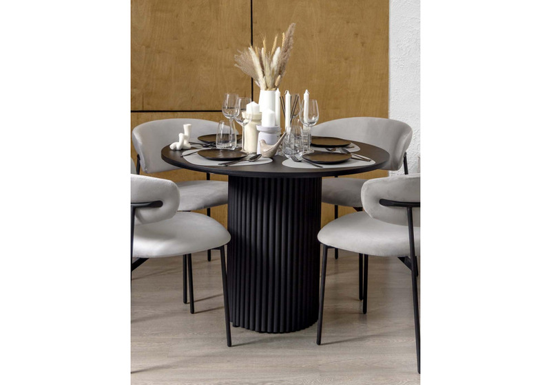 Стол деревянный, Барел 110 черный / черный