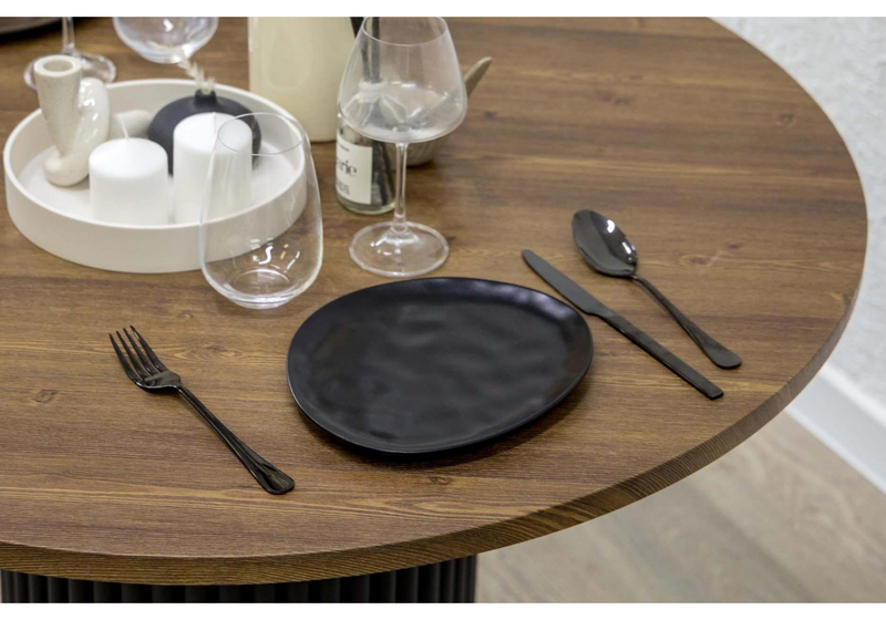 Стол деревянный, Барел 100 орех кантри / черный