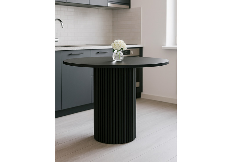 Стол деревянный, Барел 100 черный / черный