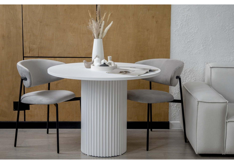 Стол деревянный, Барел 110 белый / белый